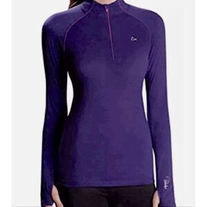 Merino Blend by Paradox Small Purple long sleeve shirt top 1/4 zip women’s